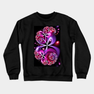 pink and purple abstract bow design Crewneck Sweatshirt